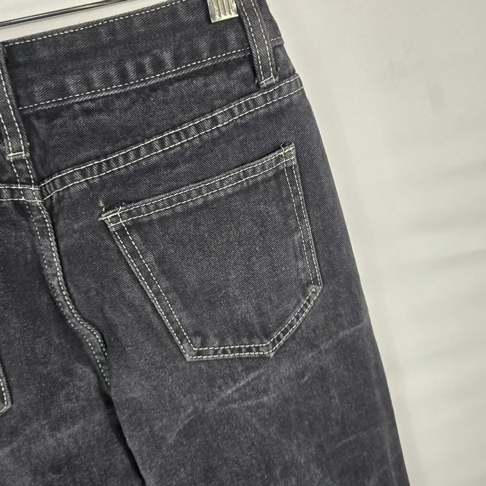 Mauv Studio Black Star Letter Graphic Cargo Jeans Size S
